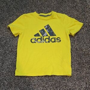 Adidas Kids Tee in Bright Yellow with Logo